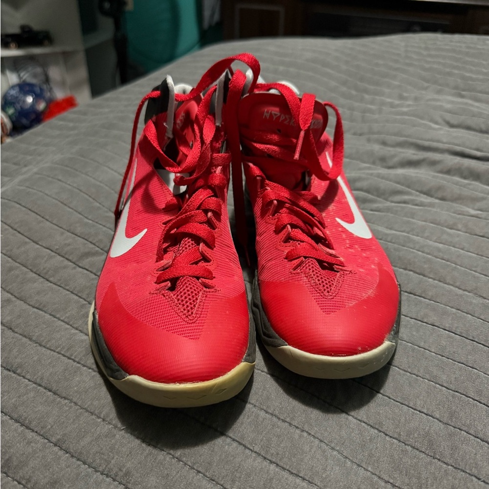 Nike Red and White Athletic Sneakers